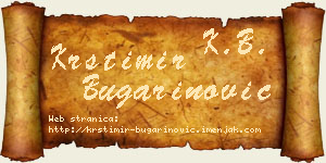 Krstimir Bugarinović vizit kartica
